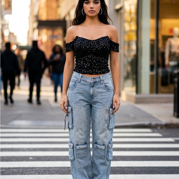 Aeropostale Women's Boyfriend Jeans in Light Blue - Picture 4 of 5